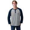 Dallas Cowboys NFL Mens Team Logo Gray Long Sleeve Henley