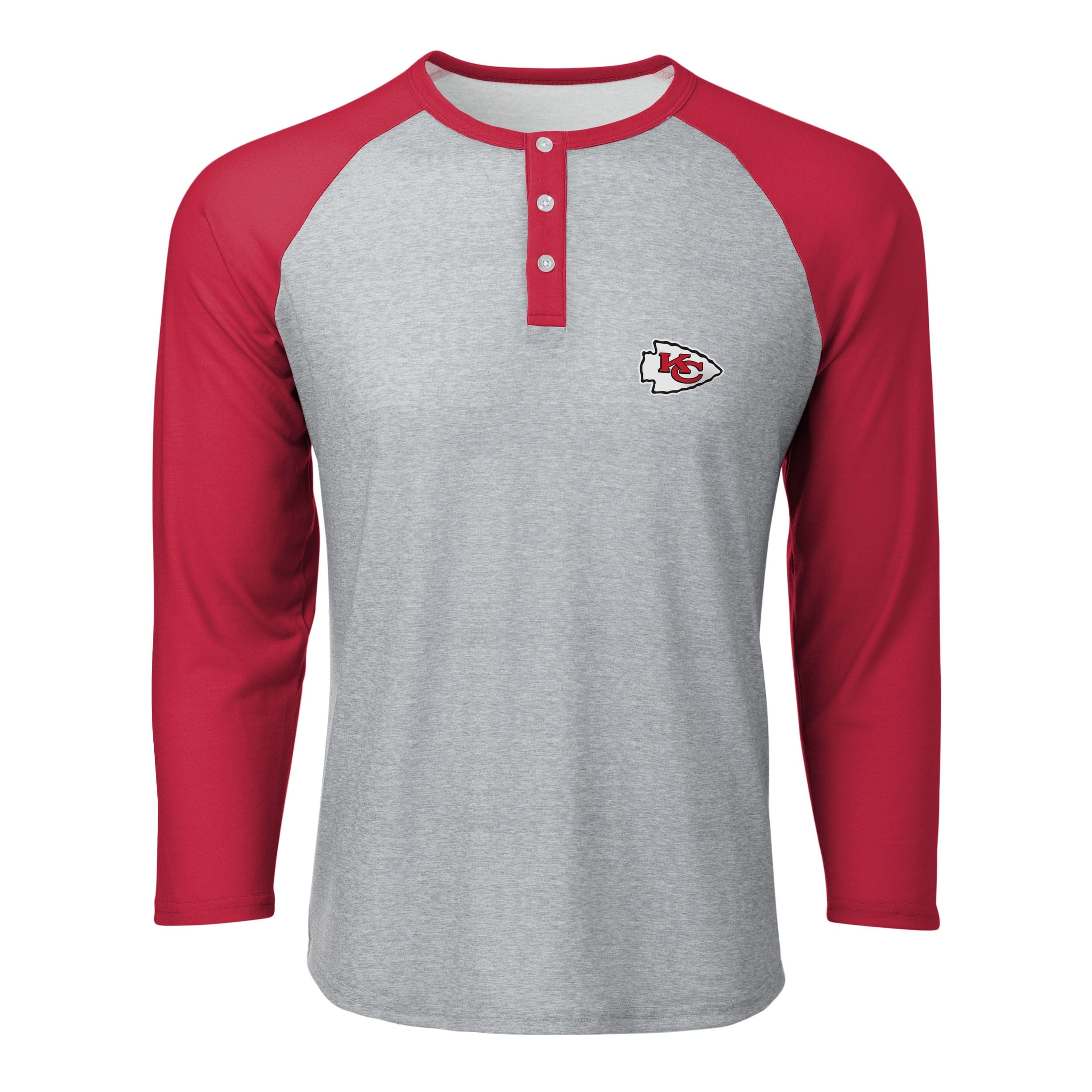 NFL Team Apparel Mens Red Kansas City Chiefs Long Sleeve Shirt