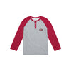 San Francisco 49ers NFL Mens Team Logo Gray Long Sleeve Henley