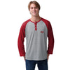 Tampa Bay Buccaneers NFL Mens Team Logo Gray Long Sleeve Henley