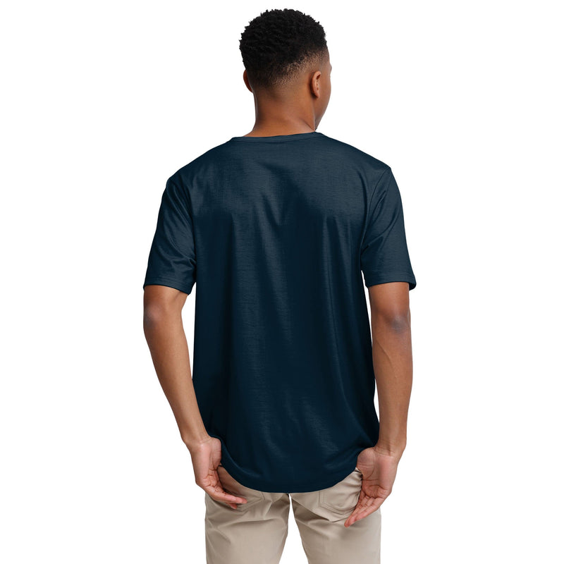 Chicago Bears Solid Team Logo Short Sleeve Henley