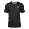 Las Vegas Raiders NFL Mens Solid Team Logo Short Sleeve Henley