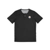 Pittsburgh Steelers NFL Mens Solid Team Logo Short Sleeve Henley