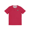 San Francisco 49ers NFL Mens Solid Team Logo Short Sleeve Henley