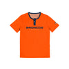 Denver Broncos NFL Mens Solid Wordmark Short Sleeve Henley