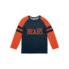 Chicago Bears NFL Mens Team Stripe Wordmark Long Sleeve Henley