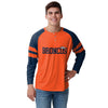 Denver Broncos NFL Mens Team Stripe Wordmark Long Sleeve Henley