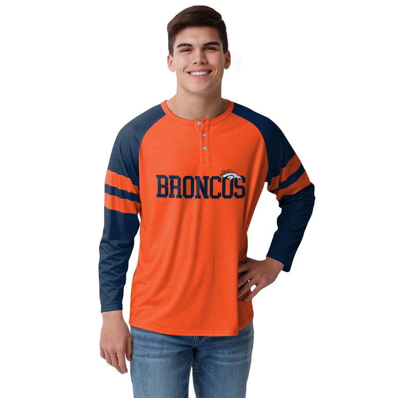 Denver Broncos Primary Colour Wordmark T-Shirt - Mens