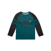 Philadelphia Eagles NFL Mens Team Stripe Wordmark Long Sleeve Henley