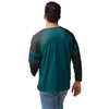Philadelphia Eagles NFL Mens Team Stripe Wordmark Long Sleeve Henley