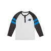 Carolina Panthers NFL Womens Big Logo Long Sleeve Henley