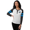 Carolina Panthers NFL Womens Big Logo Long Sleeve Henley