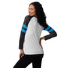 Carolina Panthers NFL Womens Big Logo Long Sleeve Henley