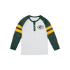 Green Bay Packers NFL Womens Big Logo Long Sleeve Henley