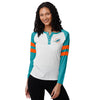 Miami Dolphins NFL Womens Big Logo Long Sleeve Henley