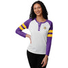 Minnesota Vikings NFL Womens Big Logo Long Sleeve Henley