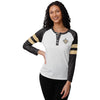 New Orleans Saints NFL Womens Big Logo Long Sleeve Henley