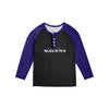 Baltimore Ravens NFL Womens Big Wordmark Long Sleeve Henley