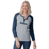 Dallas Cowboys NFL Womens Big Wordmark Long Sleeve Henley