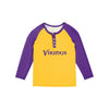 Minnesota Vikings NFL Womens Big Wordmark Long Sleeve Henley