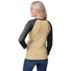 New Orleans Saints NFL Womens Big Wordmark Long Sleeve Henley