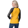 Pittsburgh Steelers NFL Womens Big Wordmark Long Sleeve Henley