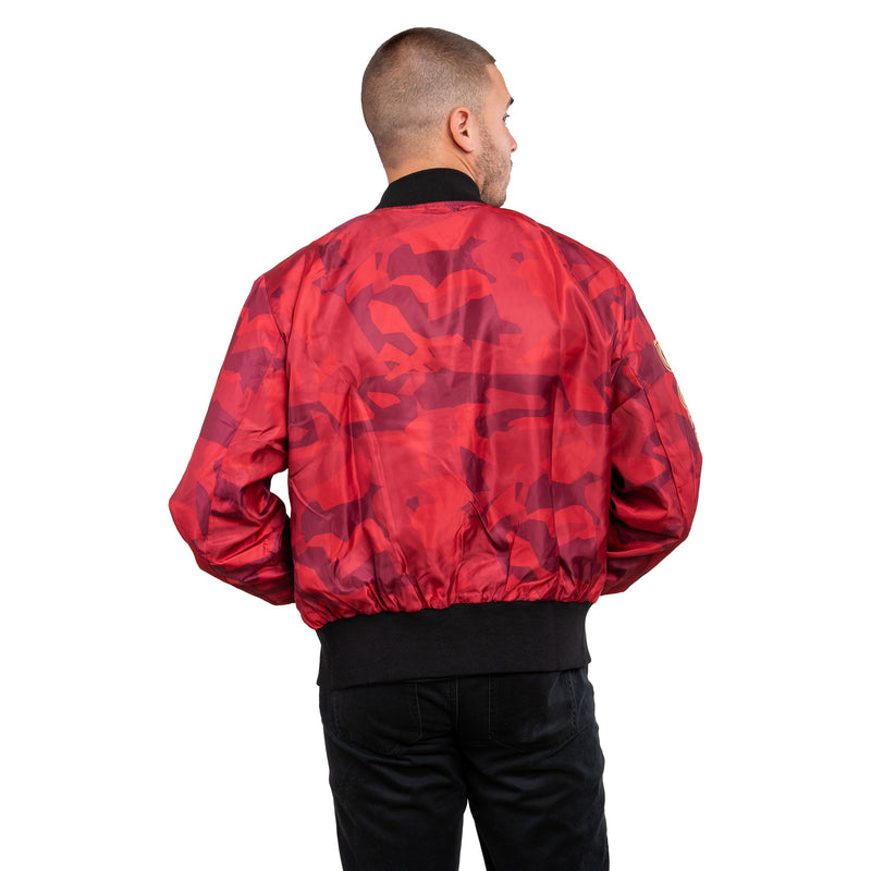 San Francisco 49Ers NFL Mens Camo Bomber Jacket