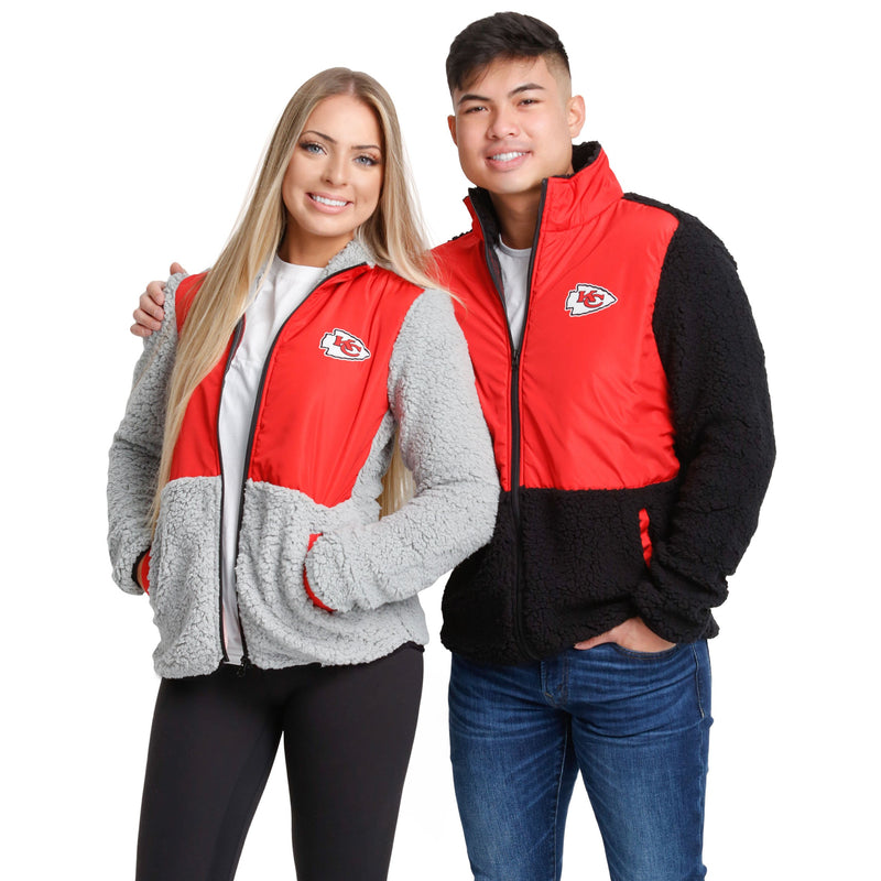 Kansas City Chiefs NFL Womens Sherpa Soft Zip Up Jacket