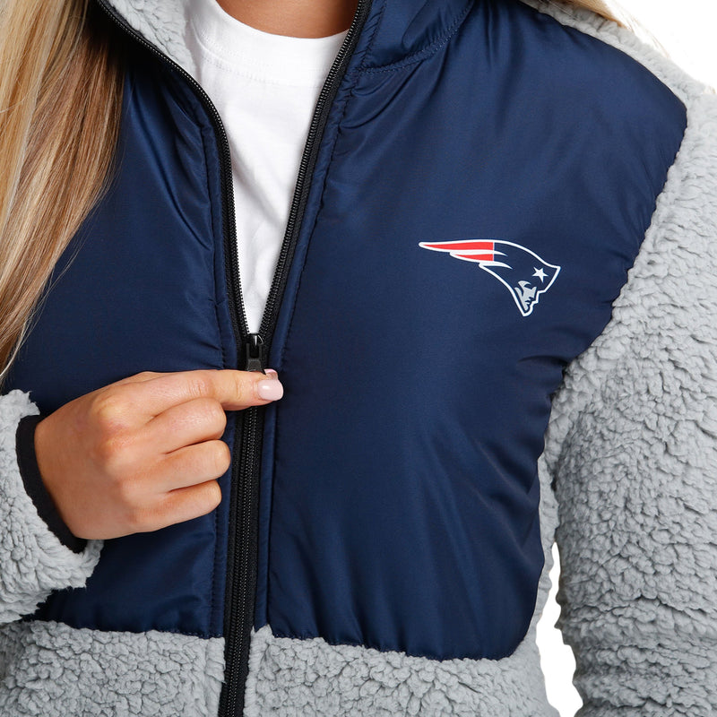 : FOCO Buffalo Bills NFL Womens Sherpa Soft Zip Up