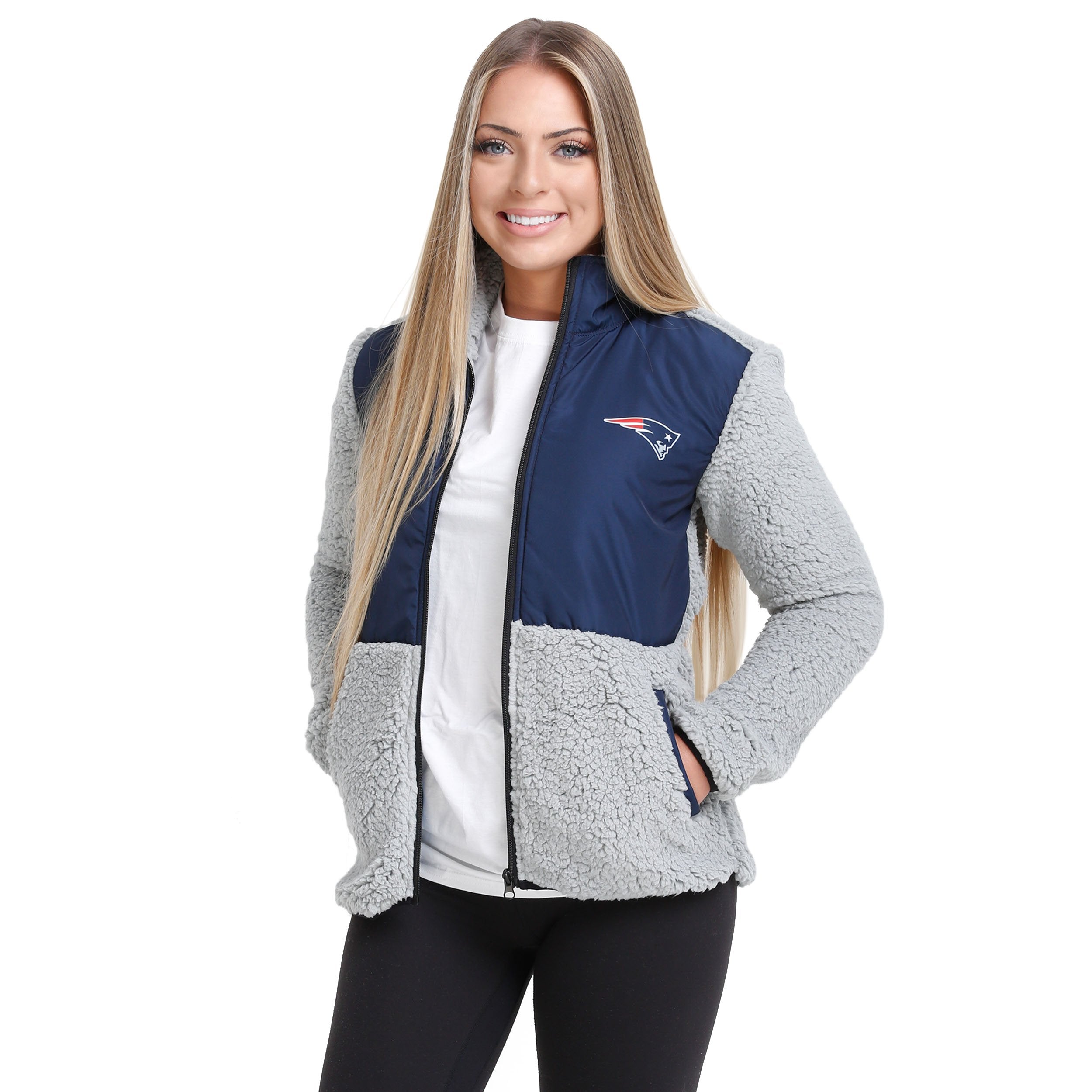 Buffalo Bills Womens Sherpa Soft Zip Up Jacket