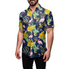 LA Galaxy MLS Mens Floral Button Up Shirt