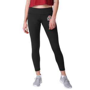 Ohio State Buckeyes NCAA Womens Calf Logo Black Leggings