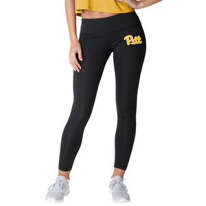 Pittsburgh Panthers NCAA Womens Calf Logo Black Leggings