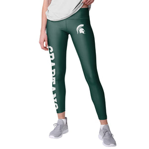 Michigan State Spartans NCAA Womens Solid Big Wordmark Leggings