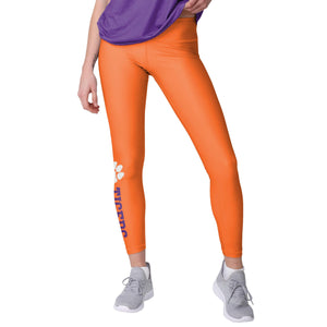 Clemson Tigers NCAA Womens Solid Wordmark Leggings