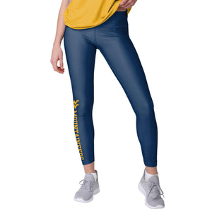 West Virginia Mountaineers NCAA Womens Solid Wordmark Leggings