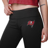 Tampa Bay Buccaneers NFL Womens Calf Logo Black Leggings