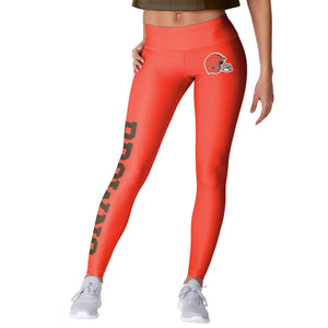 Cleveland Browns NFL Womens Solid Big Wordmark Leggings