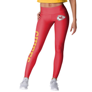 Kansas City Chiefs NFL Womens Solid Big Wordmark Leggings