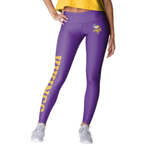 Minnesota Vikings NFL Womens Solid Big Wordmark Leggings