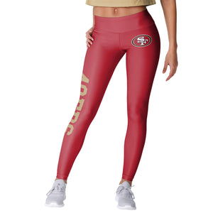San Francisco 49ers NFL Womens Solid Big Wordmark Leggings