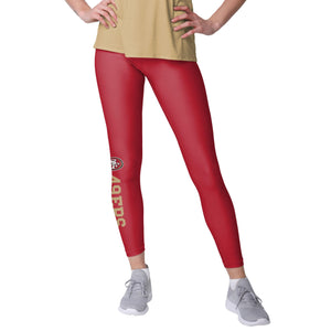 San Francisco 49ers NFL Womens Solid Wordmark Leggings