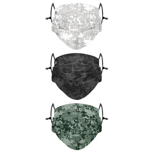 Digital Camo Adjustable 3 Pack Face Cover