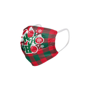 Ho Ho Ho Ornaments Pleated Face Cover