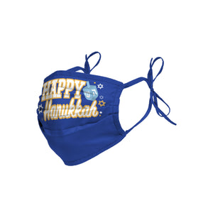 Happy Hanukkah Tie-Back Face Cover