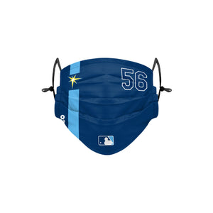 Tampa Bay Rays MLB Randy Arozarena On-Field Adjustable Navy Burst Logo Face Cover