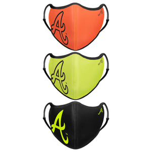 Atlanta Braves MLB Highlights Sport 3 Pack Face Cover
