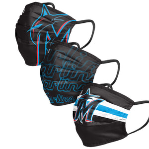 Miami Marlins MLB Mens Matchday 3 Pack Face Cover