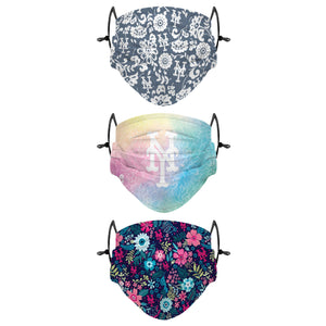 New York Mets MLB Spring Flowers 3 Pack Face Cover