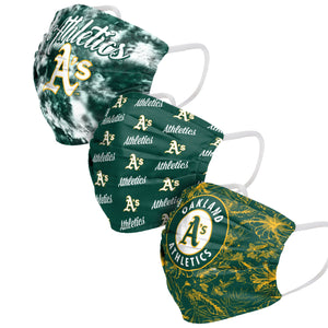 Athletics MLB Womens Matchday 3 Pack Face Cover